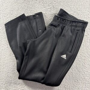 Adidas Snap Track Pants Womens Medium (12-14) Triple Black Retro 90s